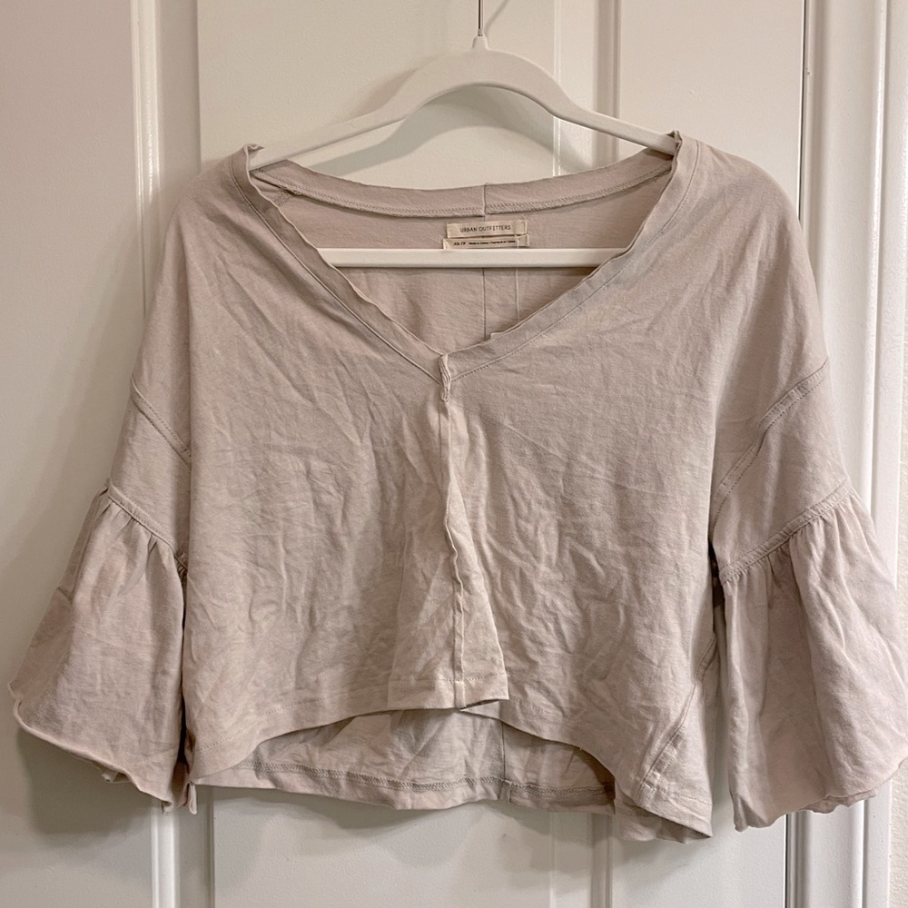 Vintage Urban Outfitters, shirt, Tan, Grey.
